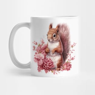 Pink Christmas Squirrel Mug